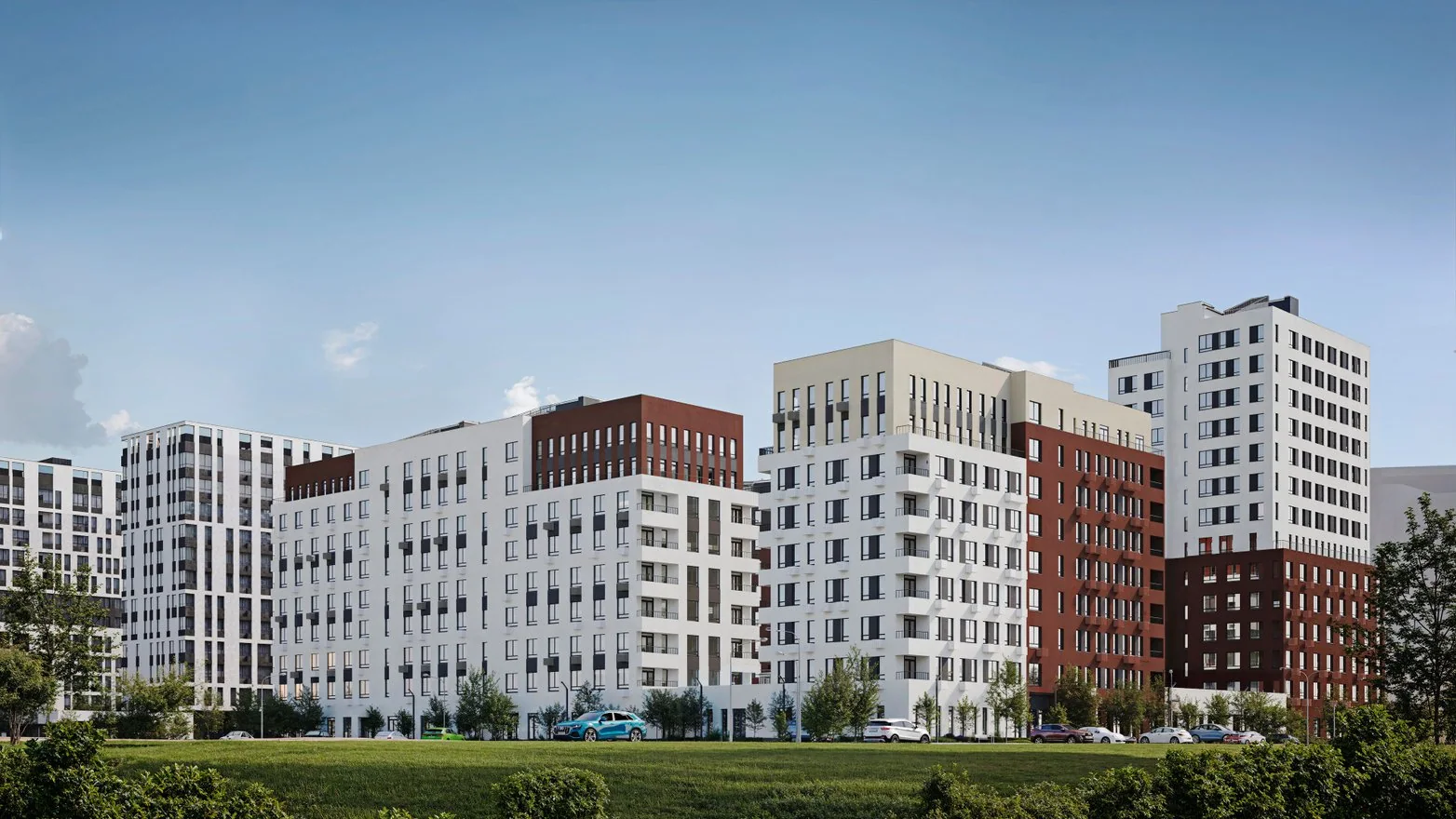 Иллюстрация жилой архитектуры для карточки ЖК «Благо»