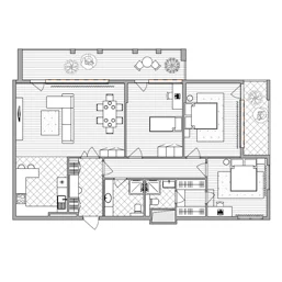 Планировка: Однокомнатная квартира, 53 м², Edicon Bosforus