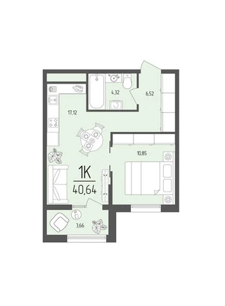 Планировка Семейная квартира 70,70 м² в Император