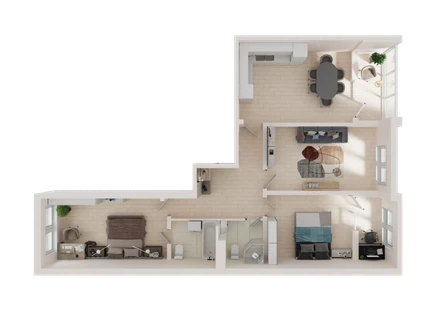 Планировка семейной квартиры Moinaco Riviera