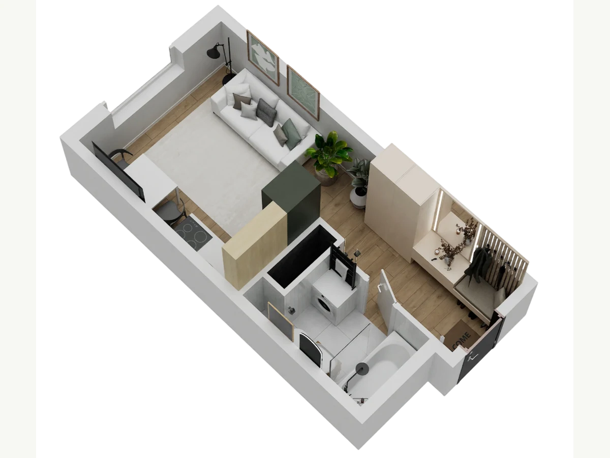 Планировка: Трёхкомнатная квартира, 85 м², ЖК «Приморье»