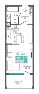 Планировка просторного апартамента